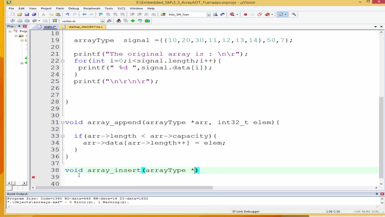 3 array insertion