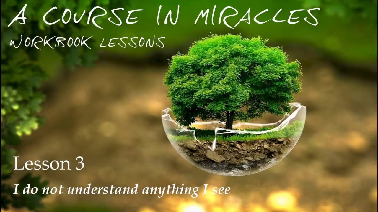 3. ACIM Lesson 3 I do not understand anything I see