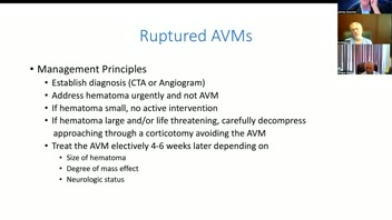 Management of Cerebral AVMs; Part 1; Dr. Ghaus Malik; >800 cases
